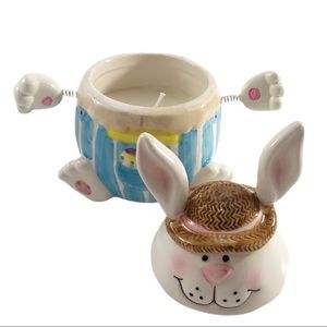Springtime surprised Easter Bunny Candle 1 Whick